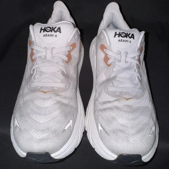 Hoka One Arahi 6 Women’s Size 9.5 B Cloud/Rose Gold– Gently Used - Picture 3 of 7